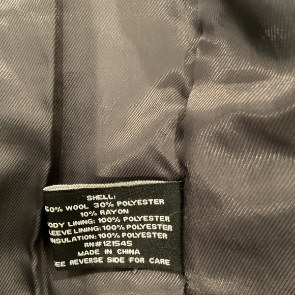 London Fog Men’s Wool Jacket Charcoal Size Medium - Picture 6 of 11